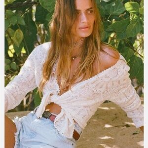 Spell Siesta Pointelle Cardigan NWT L